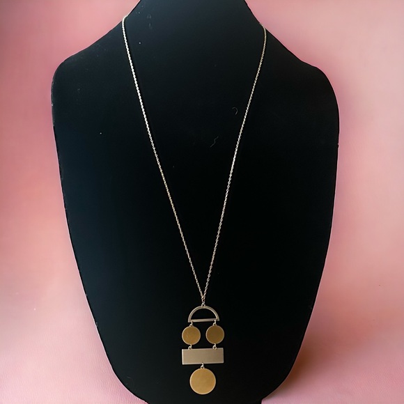 BaubleBar geometric abstract long pendant necklace - Picture 1 of 5